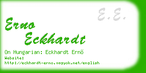 erno eckhardt business card