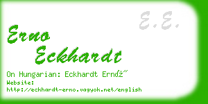 erno eckhardt business card